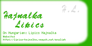 hajnalka lipics business card